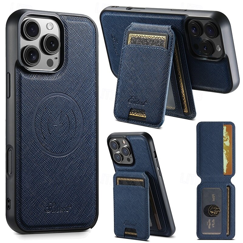 Phone Case For iPhone 16 Pro Max Plus iPhone 15 Pro Max Plus iPhone 14 13 12 Pro Max Plus iPhone 14 Pro Max iPhone 13 12 Pro Max Back Cover with Stand Holder Detachable Magnetic Retro TPU PC PU 2025 - $24.99 –P12