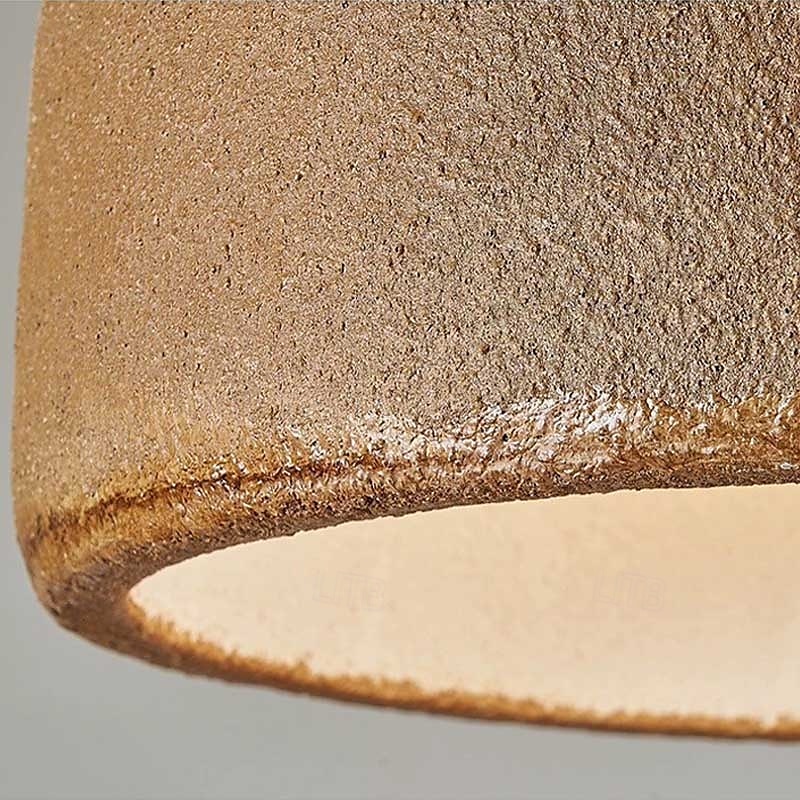 lampada a sospensione in resina bianca e tortora a cupola wabi-sabi lampada a sospensione in finto cemento lampada a sospensione altezza regolabile 40/60 cm 85-265v del 2025 a $279.99 –P4