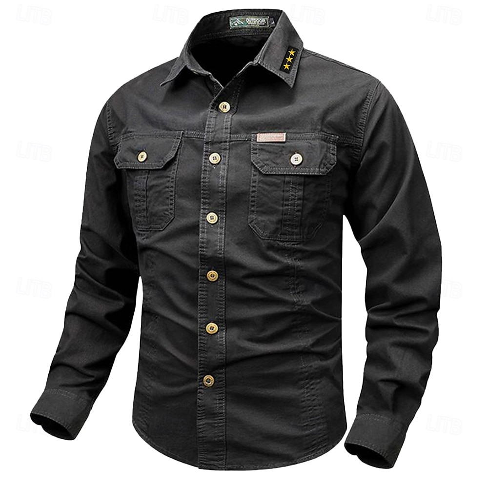 Per uomo Stella Motivo Geometrico Camicia da lavoro Camicia Western Camicia cargo Manica Lunga Vintage Casual Stile Western Sport & Outdoor Uscire Inverno Primavera & Autunno Collo ripiegato Stampato del 2026 a $29.99 –P4