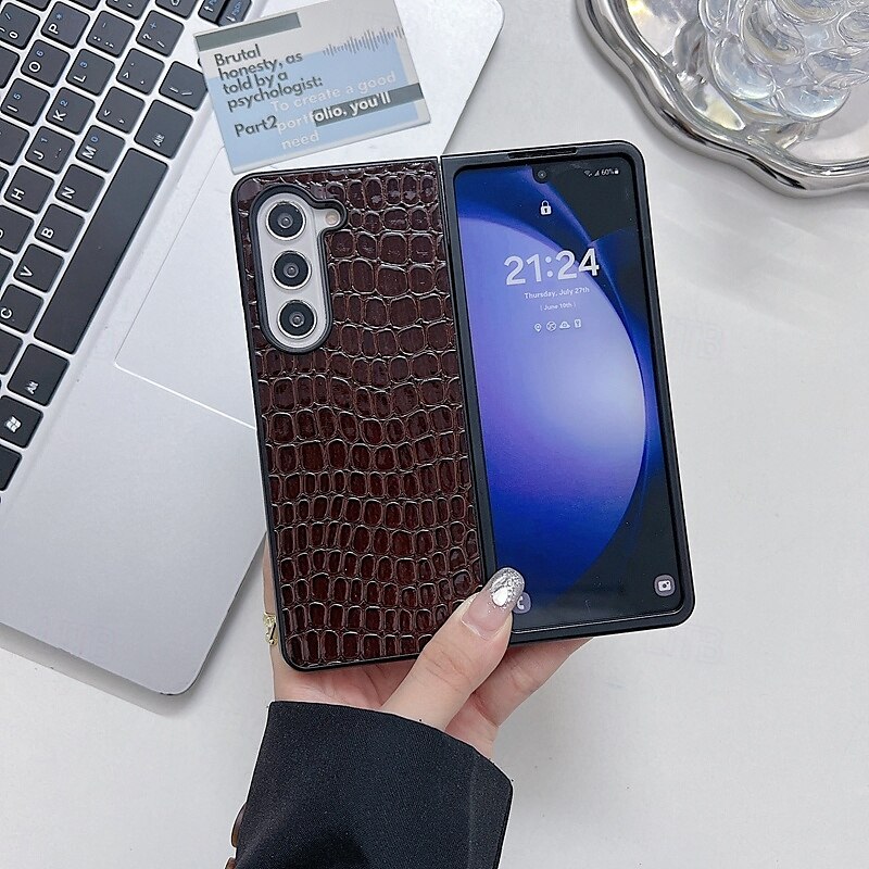 τηλέφωνο tok Για Samsung Galaxy Z Flip 6 Z Flip 5 Z Flip 4 Z Flip 3 Πίσω Κάλυμμα Ανθεκτική σε πτώσεις Ρετρό TPU PU δέρμα 2025 - $14.99 –P6