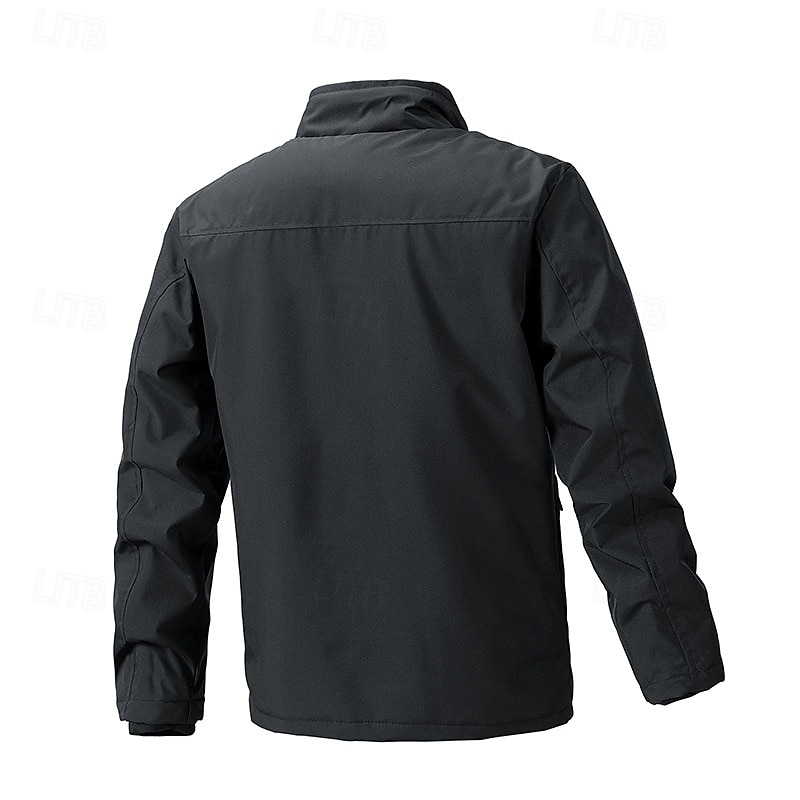 Herren Soft Shell Jacke Wanderjacke Draussen Windundurchlässig Windbreaker-Jacke Reisen Schwarz Armeegrün Khaki 2025 - $75.99 –P6