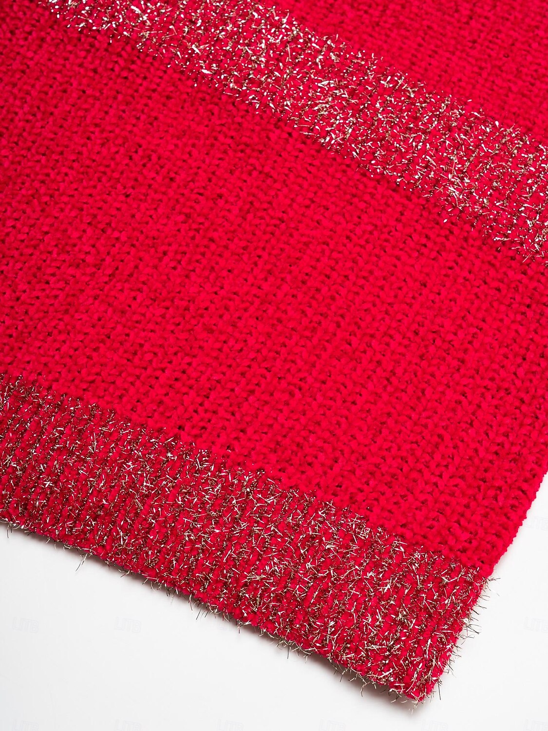 Per donna Felpa Girocollo A coste Maglia Ciniglia Manica normale Autunno inverno Informale Maglia Manica lunga Banda Rosa Rosso S M L del 2025 a $69.99 -P8