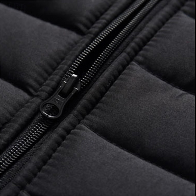 Pánské Puffer Vesta Prošívaná vesta Denní Rande Dovolená Módní Na běžné nošení Podzim zima Kapsy Polyester Zahřívací Pohodlné Pevná barva Zip Stojáček Běžný Černá Rubínově červená Armádní zelen 2025 - $6.99 –P8