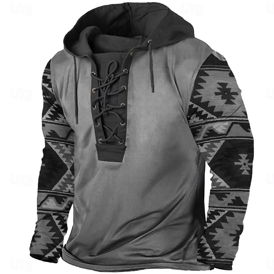 Homens Cowboy Moletom Moletons Moletom Manga Longa Moletom com capuz Com Capuz Moda Impressão 3D Férias Para Noite Streetwear Azul Marron Com Cordão Outono Inverno Designer de 2025 por $30.99 –P2