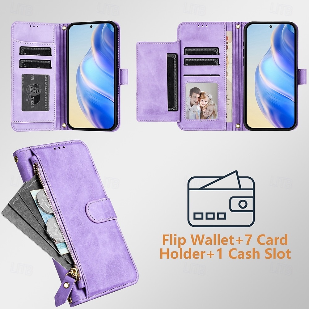 telefoon hoesje Voor Google Pixel 9 Pro Pixel 9 Pro XL Pixel 8 Pro Pixel 8 Pixel 9 Pixel 7 Pixel 7 Pro Pixel 6 Pixel 6 Pro Wallet Card Case met standaard Rits Volledig lichaamsbeschermend Retro TPU 2025 - $18.99 –P5