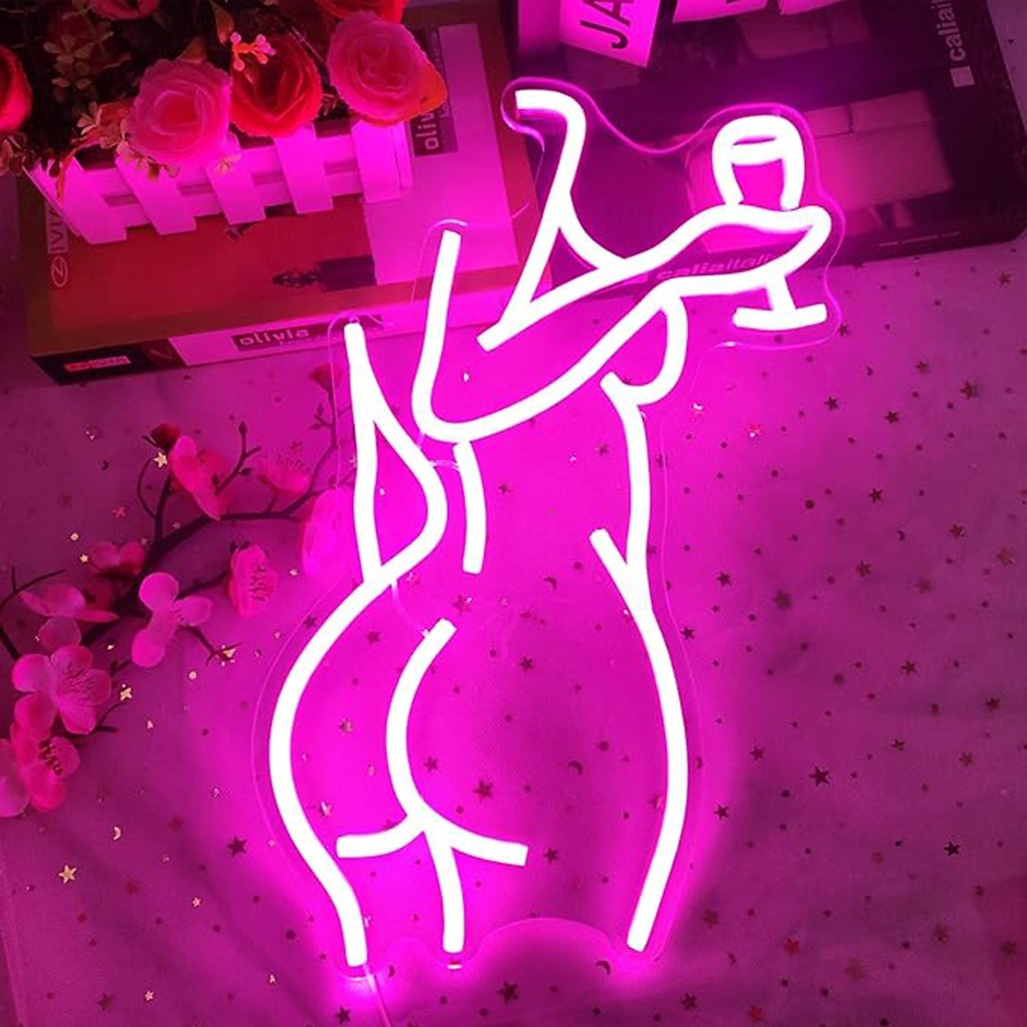 Light up Lady Neon Signs, Dimmable LED Wall Decor Sexy Woman Neon Light, Creative Art Decoration Gifts for Girl Bedroom Home Party Home Beer Bar Store Hotel 2025 - $64.99 –P4