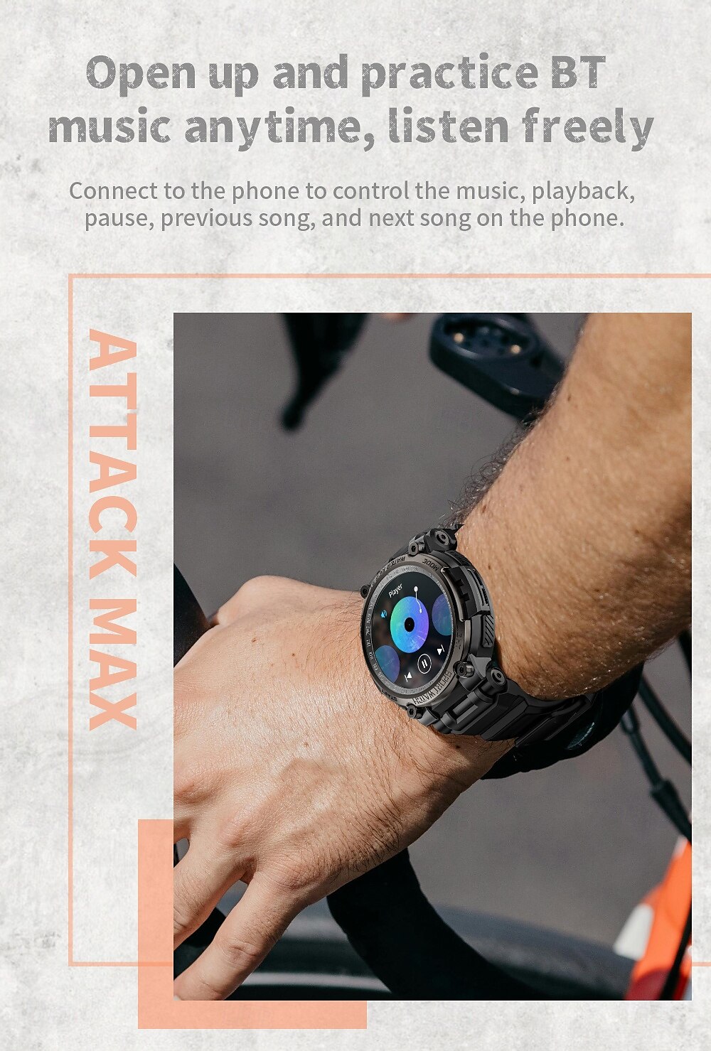 LOKMAT ATTACK MAX Smart Watch 1.53 inch Smartwatch Fitness Running Watch Bluetooth Pedometer Call Reminder Sleep Tracker Compatible with Android iOS Women Men Long Standby Hands-Free Calls Waterproof 2025 - $55.99 –P11