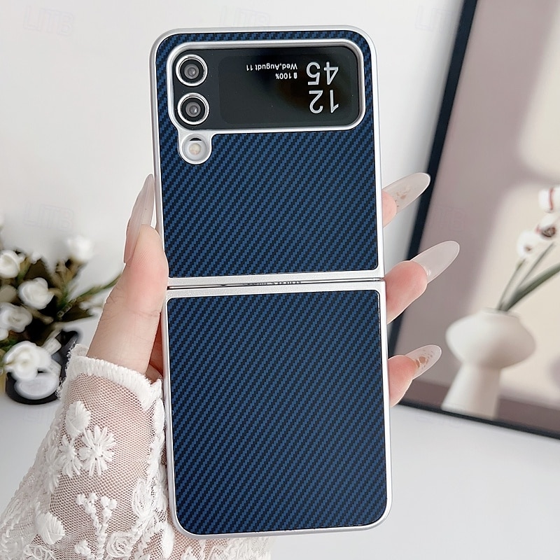 Phone Case For Samsung Galaxy Z Flip 7 Z Flip 6 Z Flip 5 Z Flip 4 Z Flip 3 Back Cover Shockproof Retro TPU PU Leather 2025 - $13.99 –P5