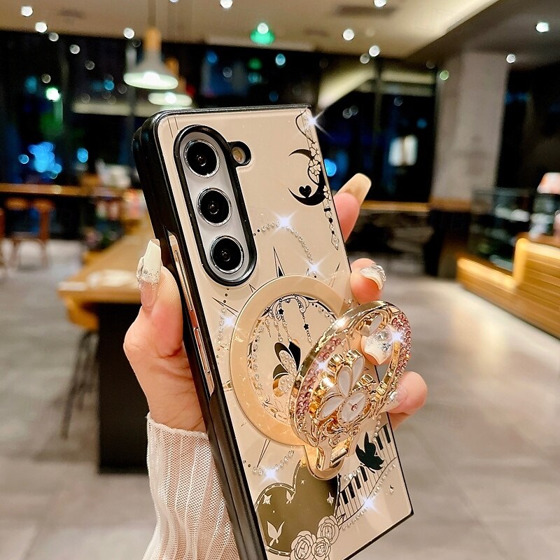 هاتف غطاء من أجل زي فولد 6 Z Fold 5 Z Fold 4 غطاء خلفي مع حامل مغناطيس دعم الشحن اللاسلكي مكتب  /  الأعمال TPU الكمبيوتر الشخصي 2025 - $21.99 –P5