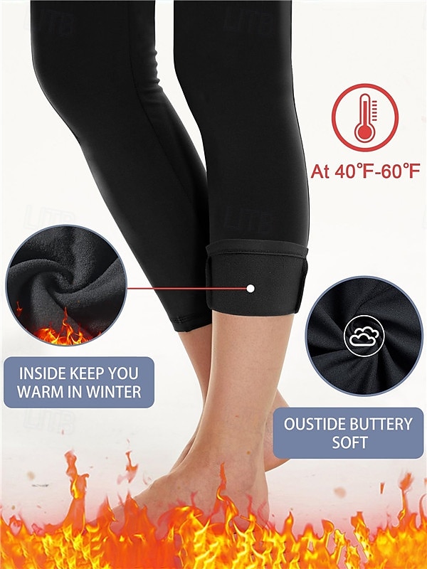 Femmes Pantalon de yoga Leggings doublés en polaire Leggings de yoga avec Poche Téléphone Taille haute Pilates Entraînement en salle Entraînement Collants Couleur Unie Noir Rouge Bordeaux Bleu Marine de 2026 ? $15.49 –P3
