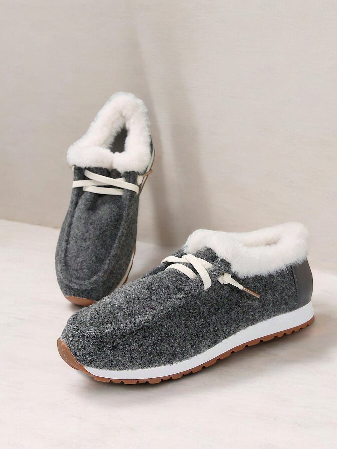 Women's Faux Fur Lined Winter Slip-On Shoes – Cozy and Flexible Warm Casual Shoes for Indoor and Outdoor Wear 2025 - $26.99 –P1