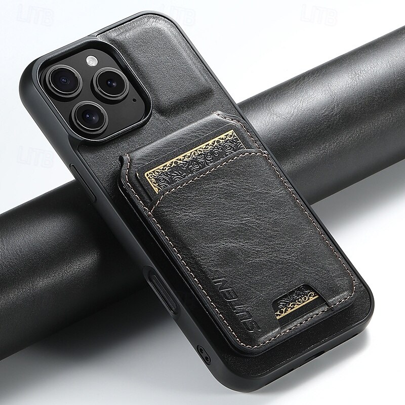 2025年 電話 ケース 用途 iPhone 16 Pro Max プラス iPhone 15 プロマックスプラス iPhone 14 13 12 11 Pro Max Plus iPhone 14 Pro Max iPhone 13 12 11 Pro Max バックカバー スタンド付き 磁石バックル カード挿入口 レトロ風 TPU PC PUレザー  コレクション – $21.99 –P12