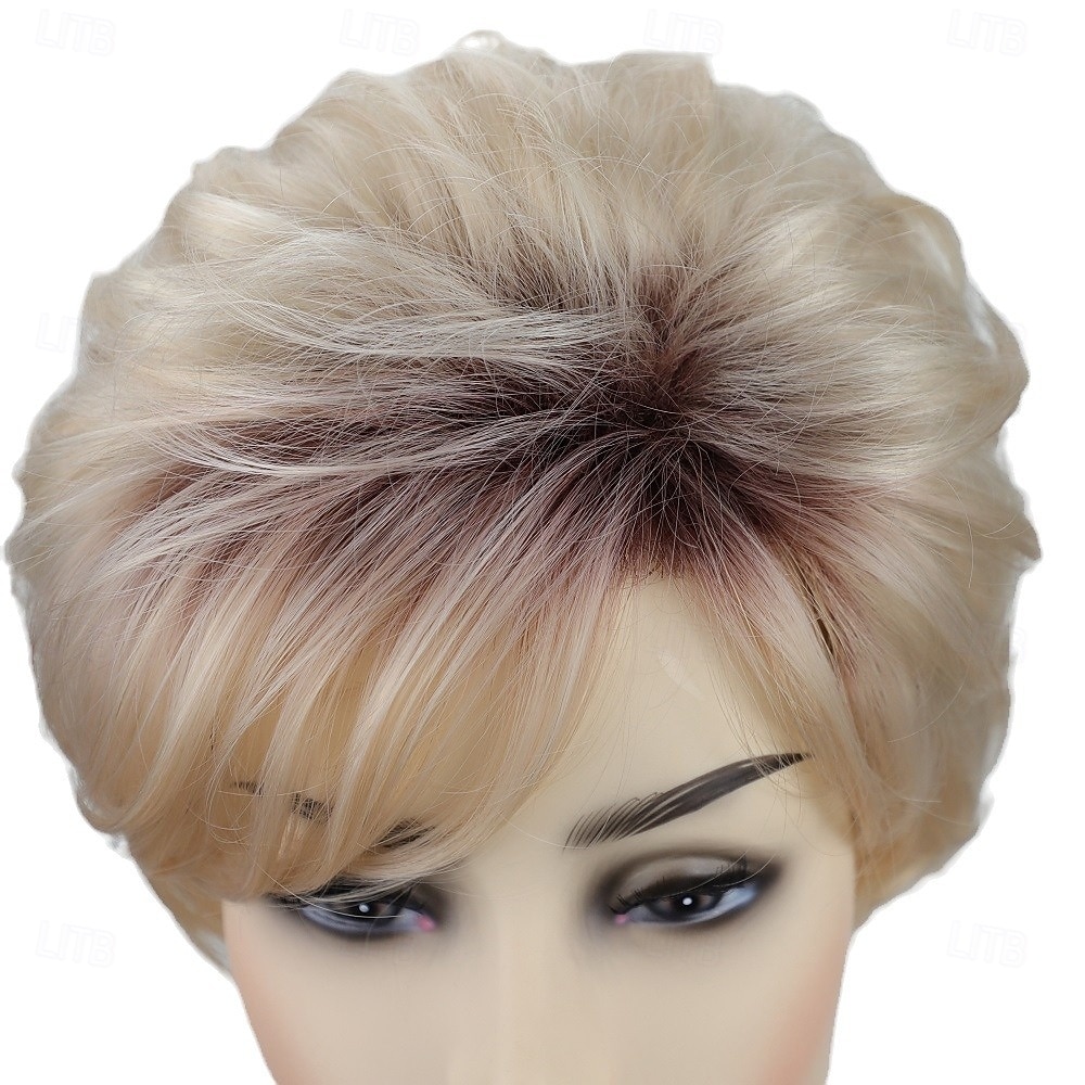 Short Blonde Curly Wigs for Old Lady Wavy Wig for Women Natural Hair Synthetic Wig for Costume Cosplay Daily Party 2026 - $25.99 –P3