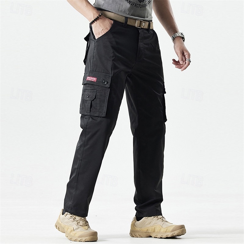 Ανδρικά Παντελόνια με τσέπες Παντελόνια Κουμπιά Πολλαπλή τσέπη Σκέτο Γρήγορο Στέγνωμα Ύγρανση Πλήρες μήκος ΕΞΩΤΕΡΙΚΟΥ ΧΩΡΟΥ Καθημερινά Κατασκήνωση & Πεζοπορία Μοντέρνα Κλασσικό Μαύρο Πράσινο Χακί 2026 - $32.99 –P10