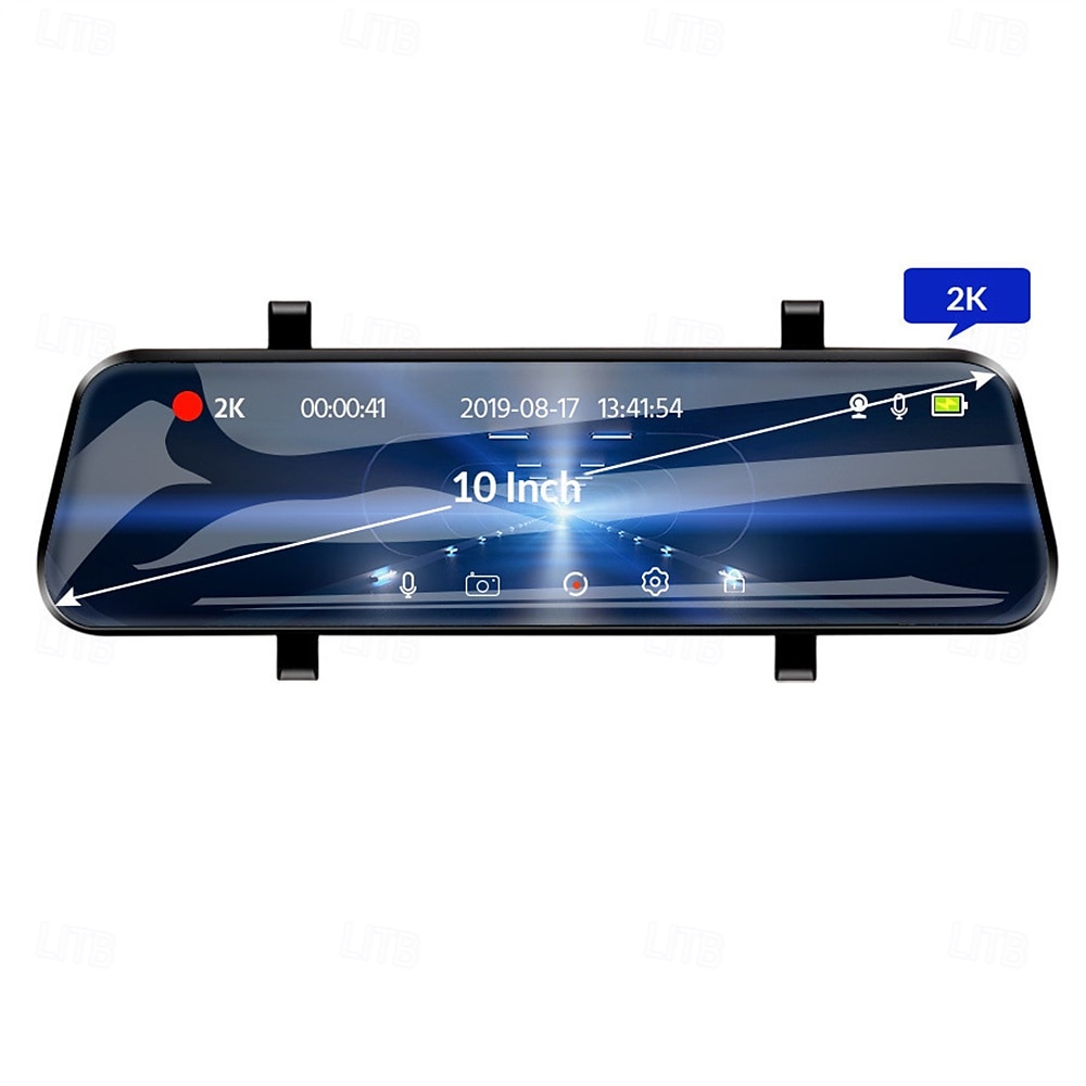 2025年 タッチスクリーンミラー 1080p ダッシュカメラ 車載 DVR ミラー フロントとリア デュアルレンズカメラ ダッシュカム HD 1080p リアビューミラー 1080p ダッシュカム ビデオカメラ  コレクション – $79.99 –P12