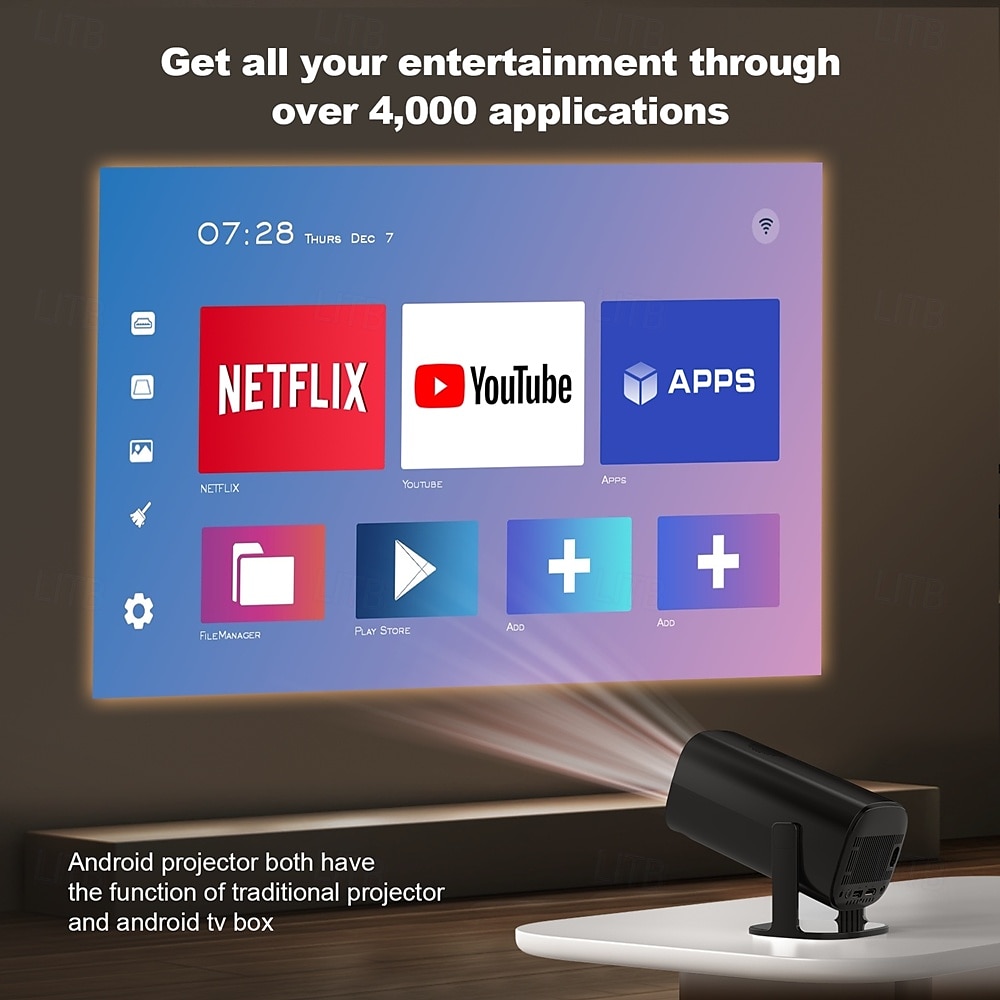 p30 портативный проектор 4k android ручная фокусировка lcd авто видео проектор full hd домашний смарт портативный проектор мини проекторы 2025 - $131.99 –P14