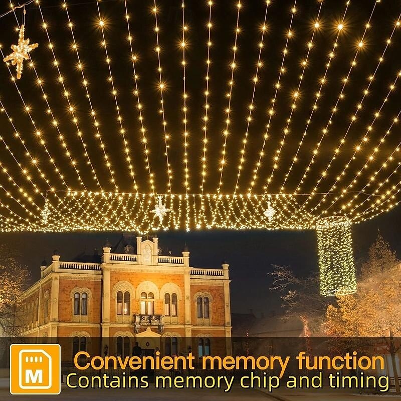100M 1000 LEDs Christmas String Lights, Waterproof Leather Wire Light String with Remote Control, Low Voltage, Perfect for Christmas Outdoor & Indoor Decoration 2025 - $25.99 –P4