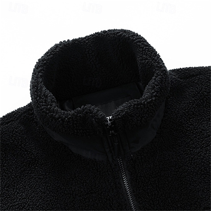 Herren Wanderjacke Fleecejacke für Wanderer Winter Draussen warm Fleece-Futter Vliesjacken Voller Reißverschluss Klettern Camping / Wandern / Höhlenforschung Reisen Cachi scuro Schwarz Dunkelblau 2025 - $63.99 –P8