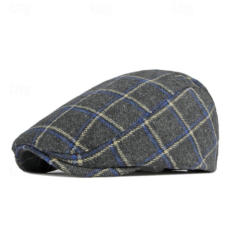 Herren Schiebermütze Cap Basecap Militärmütze Kadettenhut Rote Blau Polyester Modisch Brautkleider schlicht Strasse Täglich Plaid Einstellbar Sonnenschutz Atmungsaktiv 2025 - $8.99 –P6