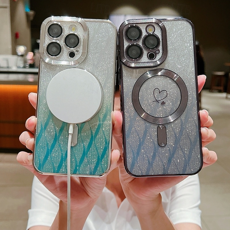 2025年 電話 ケース 用途 iPhone 16 Pro Max プラス iPhone 15 プロマックスプラス iPhone 14 13 12 11 Pro Max Plus iPhone 14 Pro Max iPhone 13 12 11 Pro Max バックカバー 磁石バックル ワイヤレス充電をサポート 耐衝撃 レトロ風 TPU アクリル  コレクション – $16.99 –P11