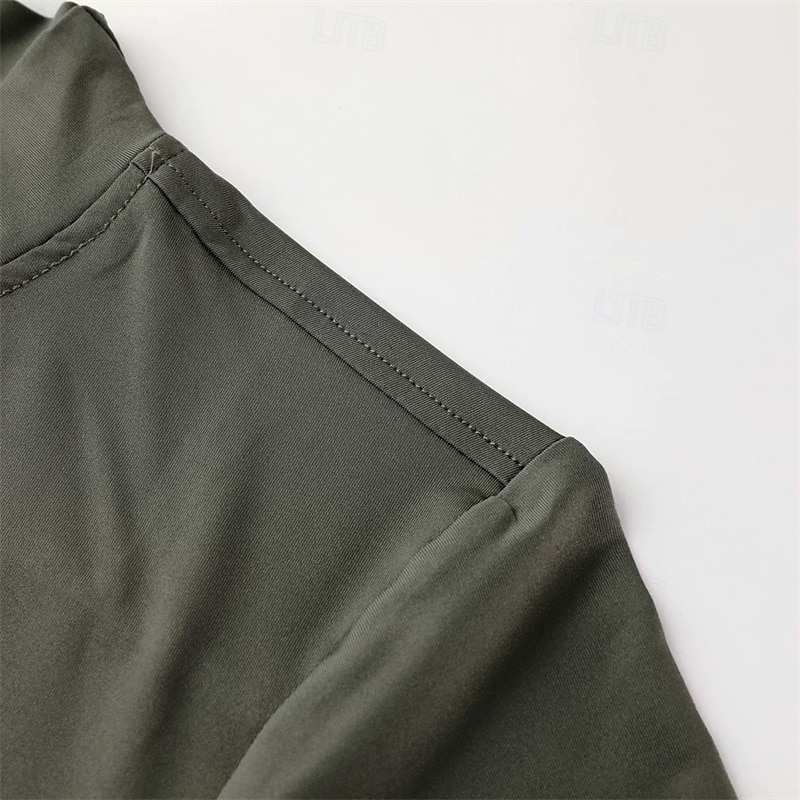 Voor heren Hardloopshirt Compressieshirt Lange mouw T-shirt Casual Sportkleding Herfst Hoge nek Ademend Sneldrogend Sportschooltraining Hardlopen Wandelen Sportkleding Sportkleding Effen 2025 - $20.99 –P13