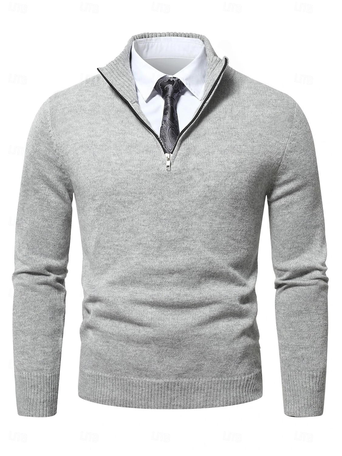 Homme Pull Chandail Pull Robe pull A côtes Tricoter Découpé Zippé Tricoté Couleur unie Mao mode basique Extérieur du quotidien Vêtement Tenue Automne Hiver Noir Bleu Roi S M L de 2026 ? $30.99 –P5