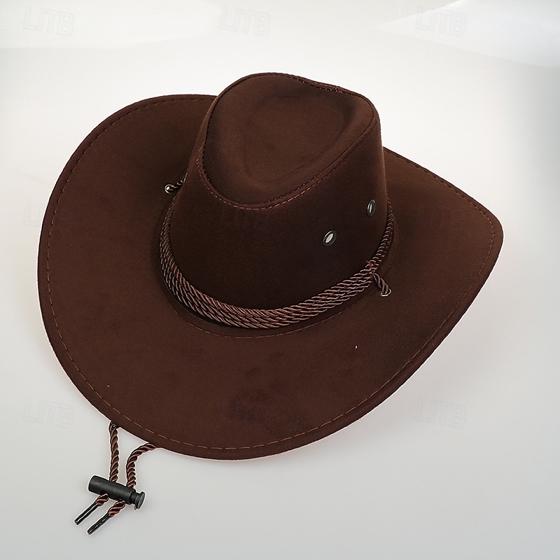 Pánské Sluneční klobouk Kovbojský klobouk Klobouk Fedora Trilby Černá Rubínově červená Polyester Retro styl Módní 18. století stát Texas Denní Tématický večírek Plná / Jednobarevná Proti sluci cosplay 2025 - $18.99 –P3