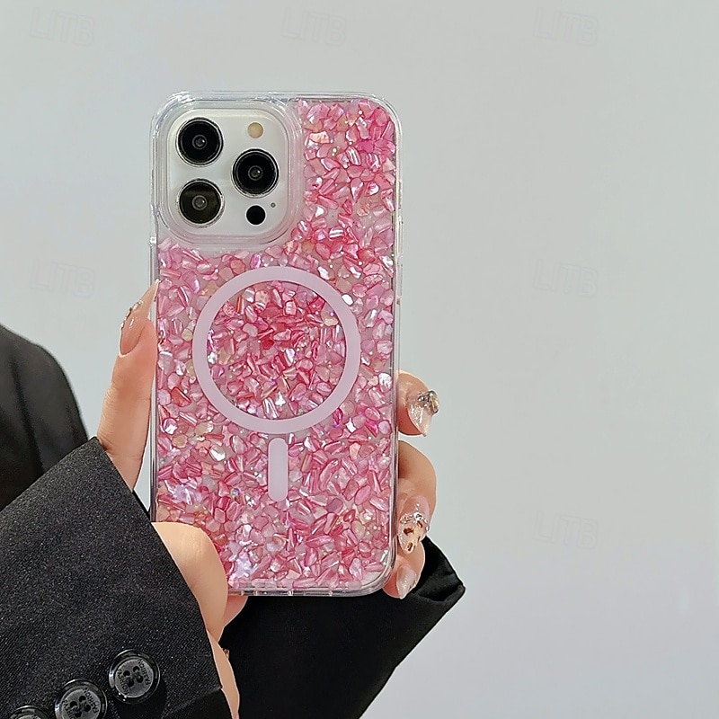 telefon Carcasă Pro iPhone 16 Pro Max Plus iPhone 16 iPhone 16 Pro iPhone 15 Pro Max Plus iPhone 15 iPhone 14 Pro Max iPhone 13 12 11 Pro Max Zadní kryt Magnetické Podpora bezdrátového nabíjení Bling 2025 - $19.99 –P11