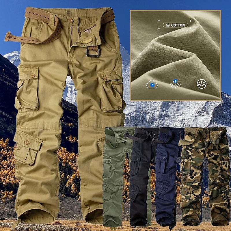 Homens Calças Outdoor Calça Cargo Calças de Trilha Militar Côr Camuflagem Ao ar livre Normal Prova-de-Água Respirável Secagem Rápida Calças Preto Verde Tropa Algodão Caça Alpinismo Campismo de 2025 por $31.99 –P1