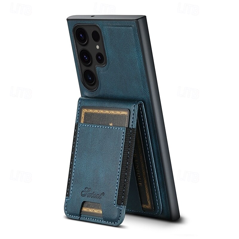 телефон Кейс для Назначение S24 S24 Ultra Plus S23 Ultra Plus S23 S22 S22 Плюс Ультра S25 Ультра Кейс на заднюю панель со стендом Съемный Магнитный Ретро ТПУ ПК Кожа PU 2025 - $25.99 –P12