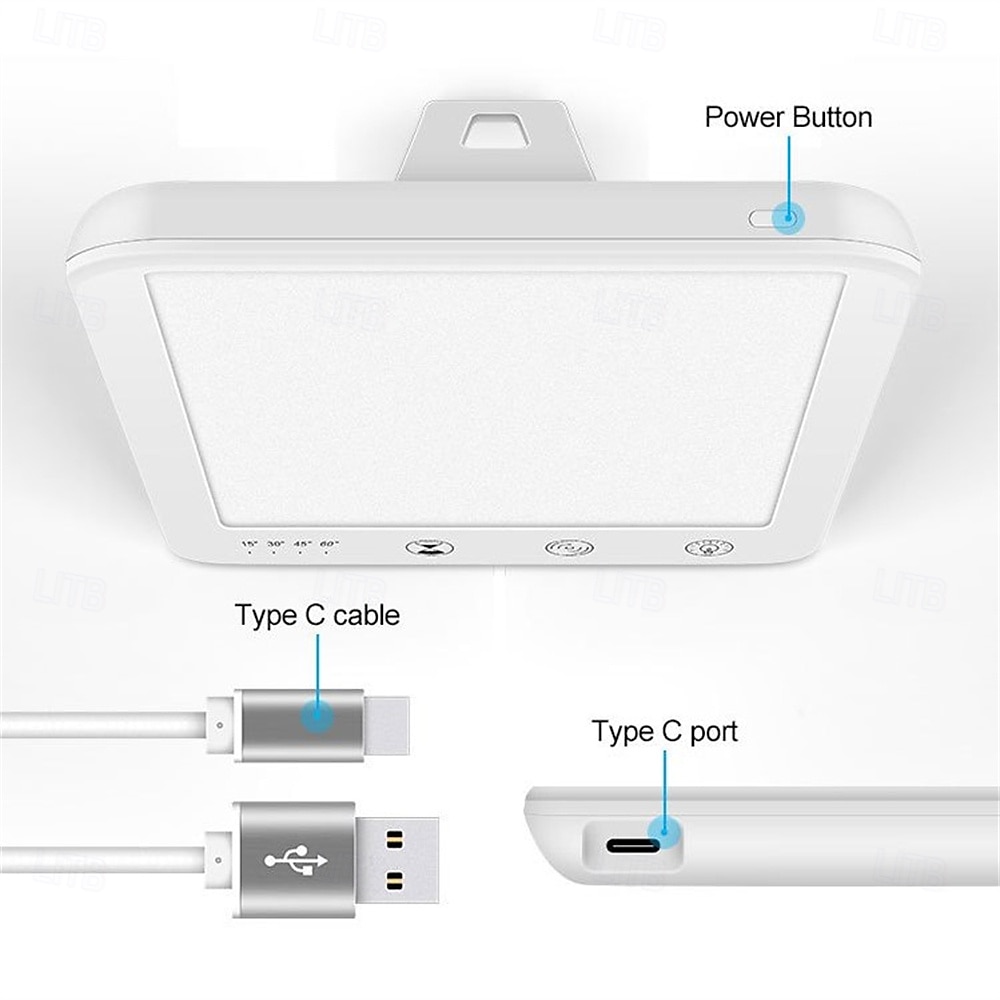 Lampe triste Lampe de luminothérapie sans UV Lampe portable à lumière naturelle avec lumière LED et 3 niveaux de luminosité réglables et température de couleur &fonction mémoire de 2025 ? $39.99 –P7