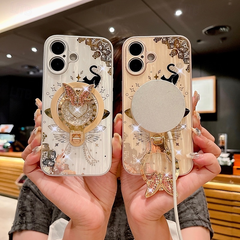 2025年 電話 ケース 用途 iPhone 16 Pro Max プラス iPhone 15 プロマックスプラス iPhone 14 Pro Max iPhone 14 Pro Max Plus iPhone 13 Pro Max バックカバー スタンド付き 磁石バックル ワイヤレス充電をサポート レトロ風 TPU PC  コレクション – $22.99 –P6