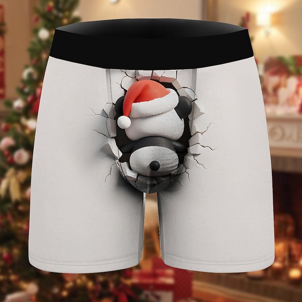 jultomten Julpyjamas Boxerkalsonger Underkläder julklapp Herr Rolig Jul Mönster Vuxen Jul Nyår julafton Jul Fest 2025 - $15.49 –P2