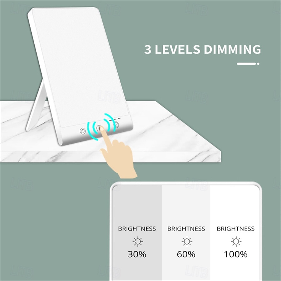 lampada per terapia della luce 12000 lux luce d'atmosfera con 2 modalità colore 3 livelli di luminosità 3 impostazioni timer controllo touch lampada diurna senza UV del 2025 a $57.99 –P5