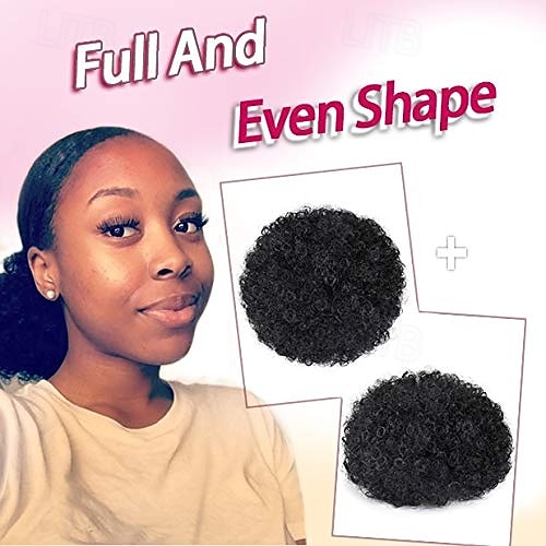 Afro Puff Clip On Synthetic Ponytail Extension for Black Women Short Kinky Bun for Natural Hair 2025 - $14.49 –P9
