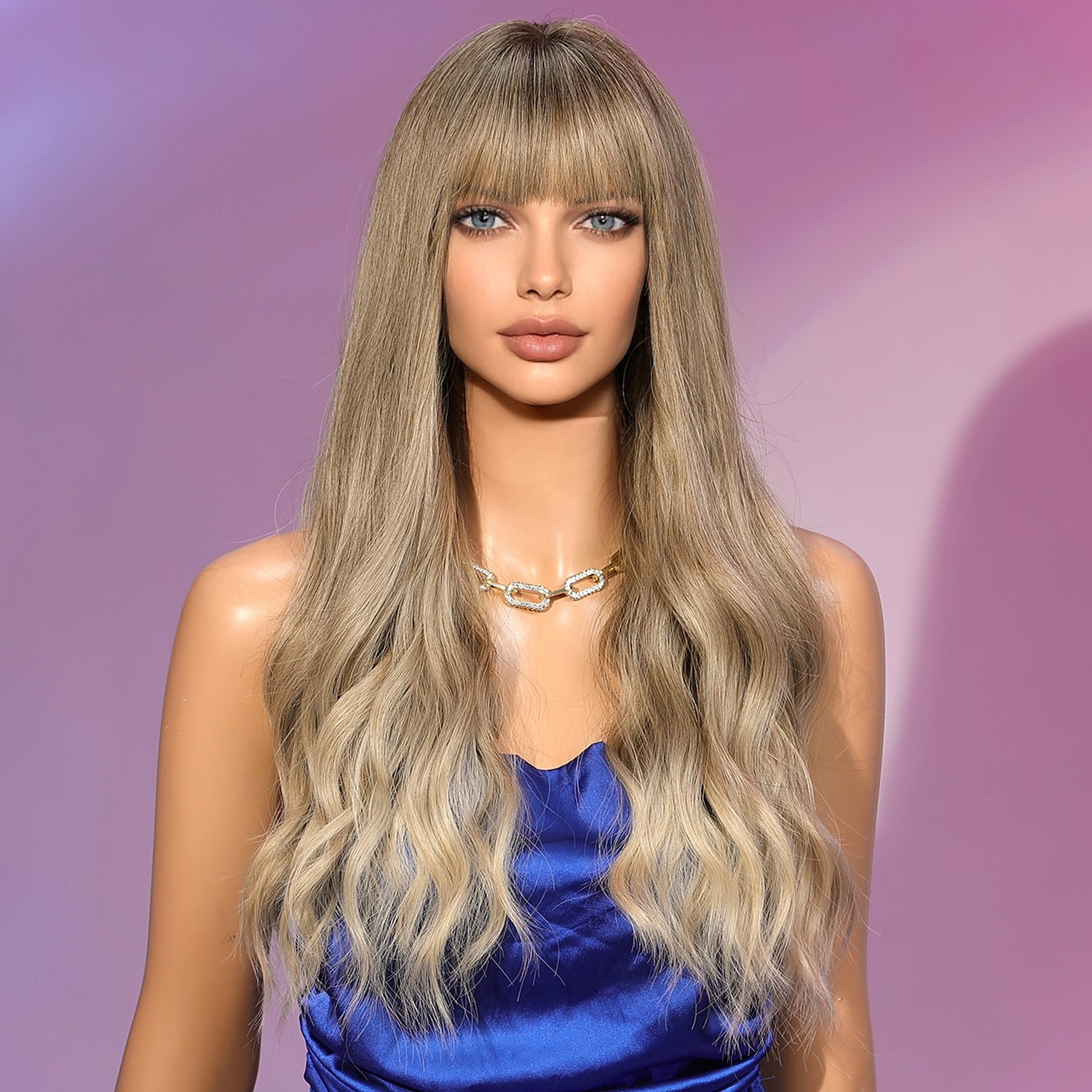 Synthetische pruiken Gekruld Golvend Strakke pony Met pony Machinegemaakt Pruik 66.0 cm Blond Synthetisch haar Dames Schattig Cosplay Feest Blond 2025 - $29.99 –P4