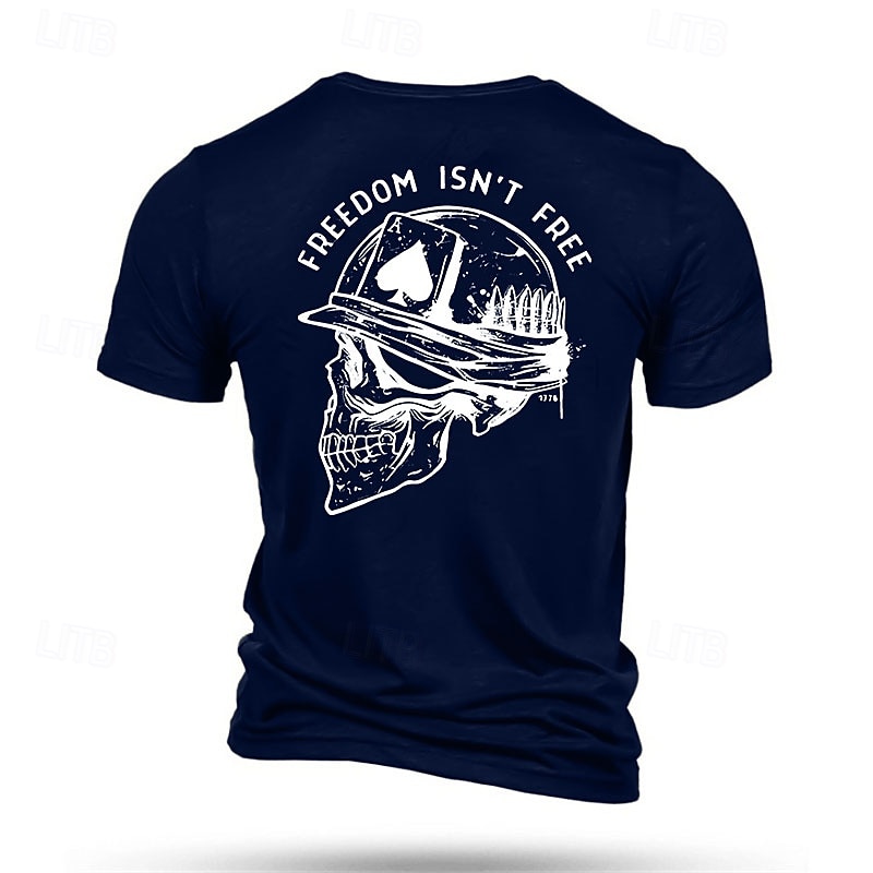 Heren Freedom Isn't Free T Shirt Veteranen Geschenken Tee Top 100% Katoen Korte Mouwen Graphic Shirt Zwart Donkergrijs Legergroen Comfortabele Tee Sport Buiten Vakantie Mode Designer Kleding 2025 - $15.99 –P2