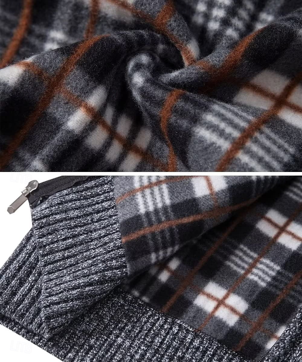 Per uomo Cardigan Maglione Maglione da abito Maglione in pile A coste Maglia Corto Lavorato a maglia Color Block Colletto alla coreana Top caldi Contemporaneo moderno Da tutti i giorni Per uscire del 2025 a $31.99 –P6