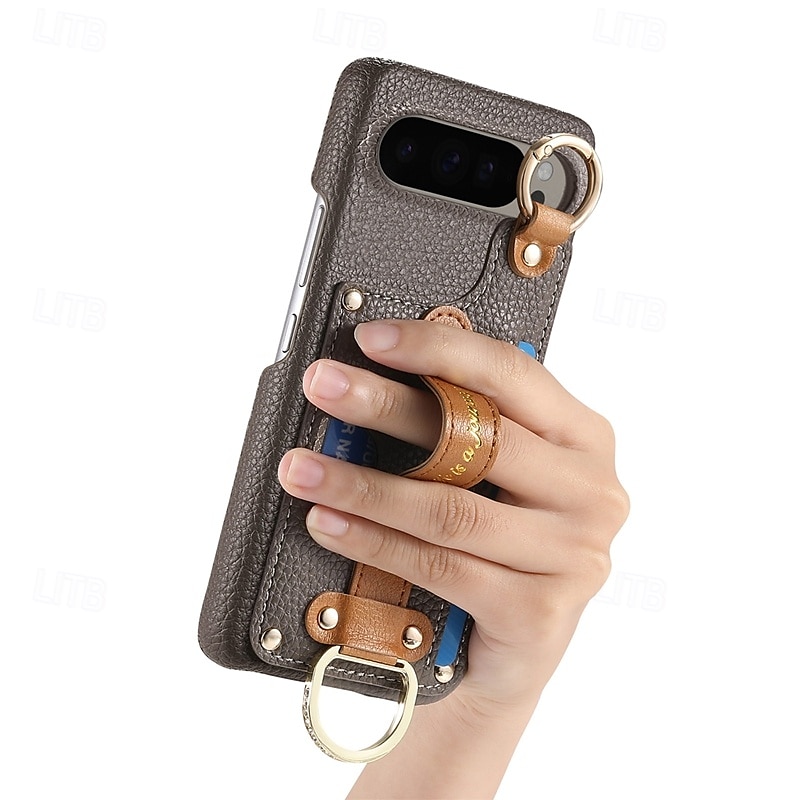 telefon fodral Till Pixel 9 Pro XL Pixel 8 Pro Pixel 8 Pixel 9 Pixel 7 Pixel 7 Pro Pixel 6 Pixel 6 Pro Skal med stativ med handledsrem Kortplats Kontor / företag TPU PU läder 2025 - $18.99 –P4