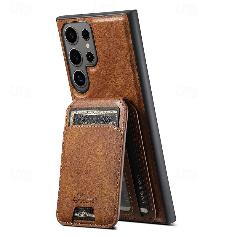 teléfono Funda Para S24 S24 Ultra Plus S23 Ultra Plus S23 S22 S22 Plus Ultra S25 Ultra Funda Trasera con Soporte Desmontable Magnética Retro TPU ordenador personal Cuero de PU 2025 - €17.99 –P2