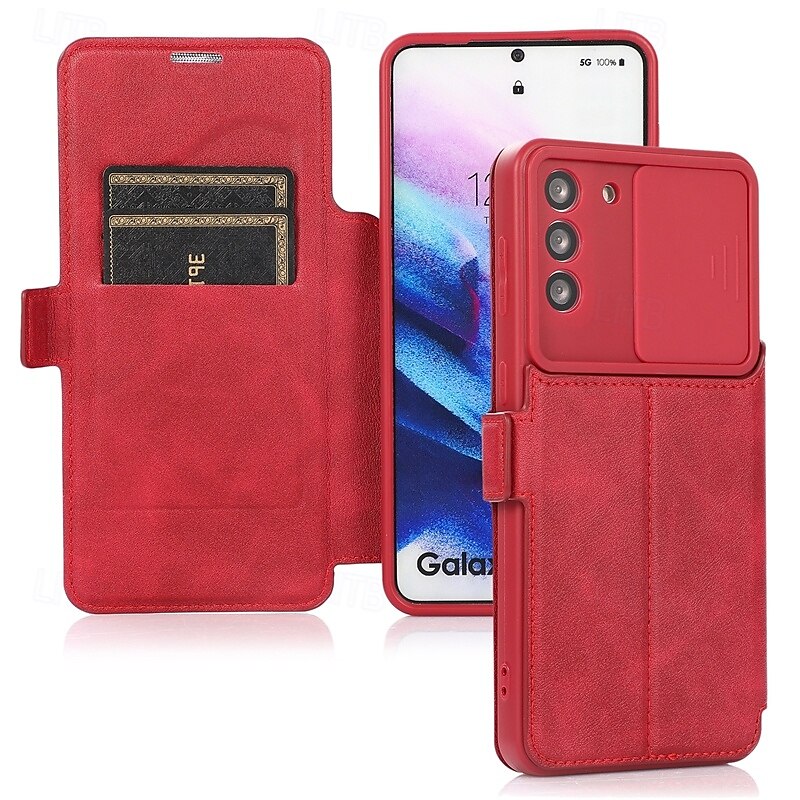 Phone Case For S21 A72 A71 A51 A31 S20 Plus S20 Ultra S20 A32 A52 Flip Cover with Stand Holder Card Slot Shockproof Retro TPU PU Leather 2025 - $17.99 –P1