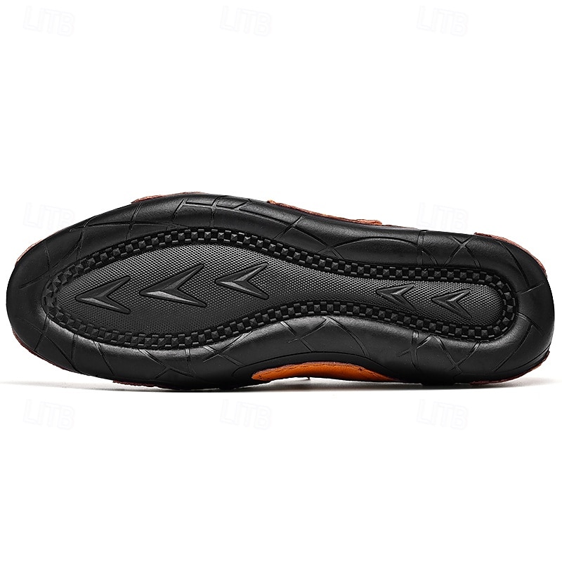 sneakers casual slip-on da uomo in pelle con caviglia in maglia a rete e suola flessibile - ideali per l'uso quotidiano e le attività all'aperto del 2025 a $54.99 –P7