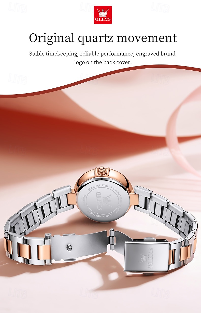 olevs 5608 luxe merk dameshorloge klassieke mode waterdicht lichtgevend kalenderhorloge elegant quartz dameshorloge 2025 - $26.99 –P7