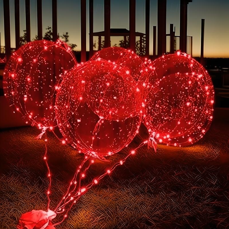 LED Balloons Light Up BoBo Balloons in Warm White & Colorful Luminous Transparent Bubble for Indoor/Outdoor Birthday Party, Wedding Decor &  Gift 20/10/4pcs 2026 - $17.99 –P8