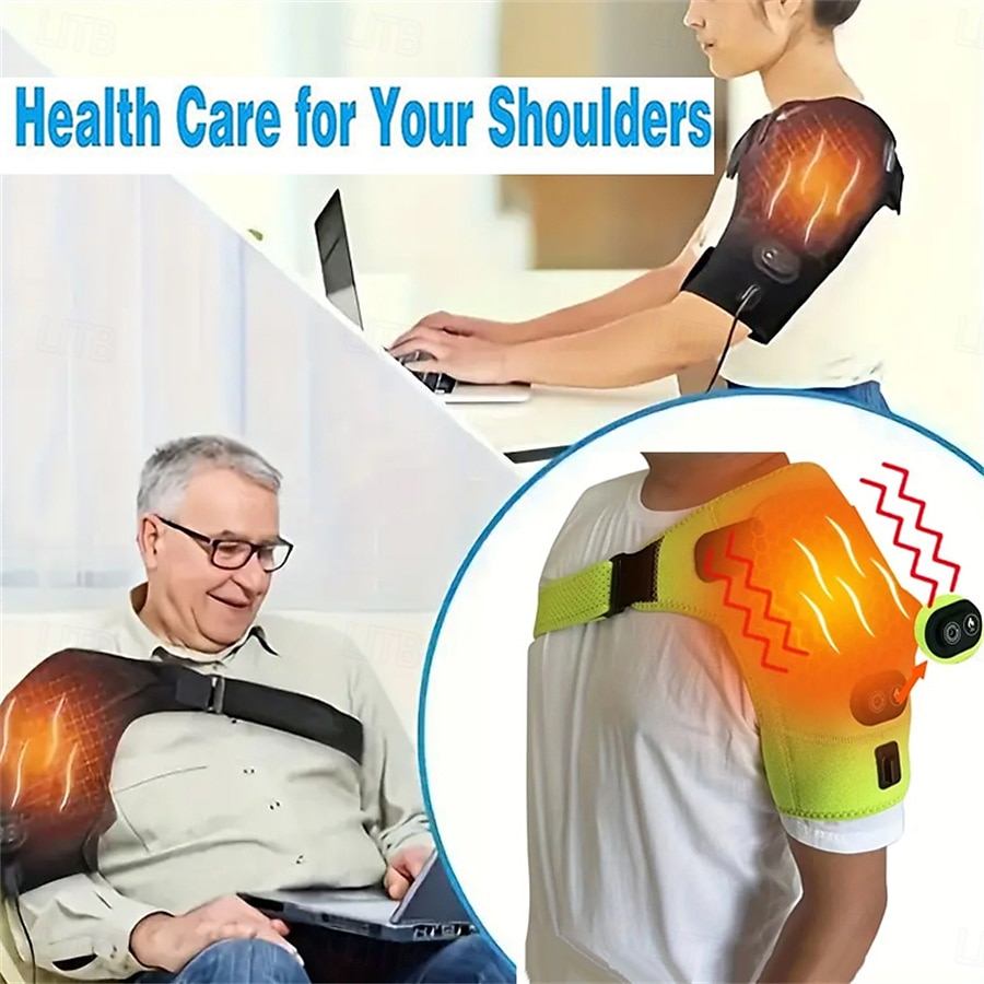 Hot shoulder shoulder USB three controllable temperature thermal shoulder physiotherapy hot compress heating cape 2025 - $23.99 –P12