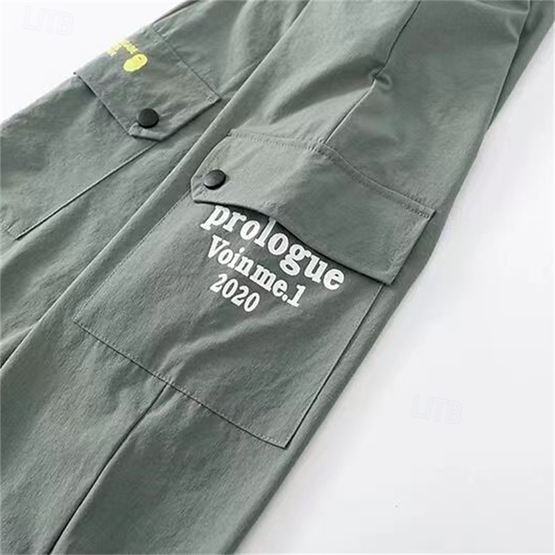 Lapset Poikien Housut Reisitaskuhousut Housut Tilkkutäkki Tasku Yhtenäinen väri Nopeasti kuivuva Hengittävä Comfort Housut ulko- Päivittäin Perus Musta Armeijan vihreä Khaki Keski vyötärö 2025 - €9.99 –P9