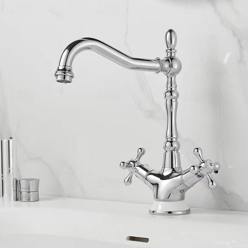 Basin Faucets Antique Bronze Brass Swivel Bathroom Sink Faucet Deck Toilet Washbsin Mixer Water Taps 2025 - $110.85 –P6