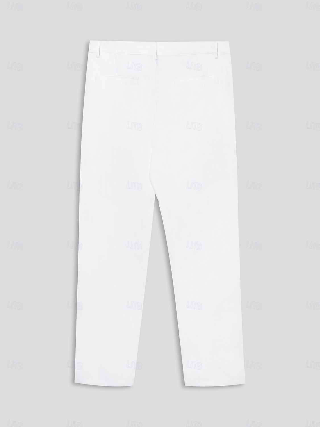 Herr Linne Byxor Ensfärgat Fullängd Bröllop Utomhus Semester Elegant Semester Svart Vit Microelastisk 2025 - $26.99 –P6