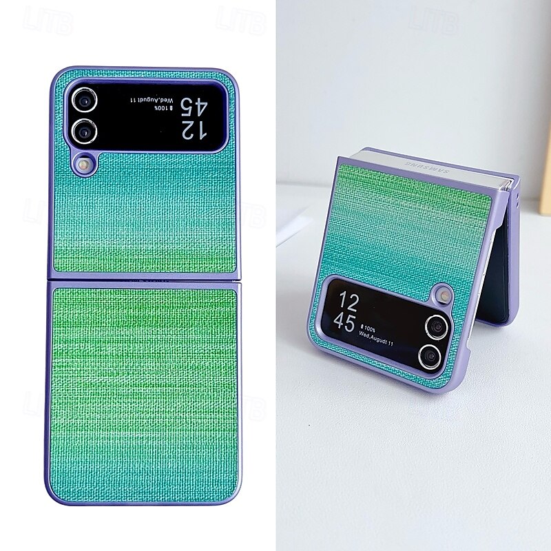телефон Кейс для Назначение SSamsung Galaxy Z-флип 7 Z-флип 6 Z Flip 5 Z Flip 4 Z Flip 3 Кейс на заднюю панель Защита от удара Ретро ТПУ Кожа PU 2025 - $16.99 –P7