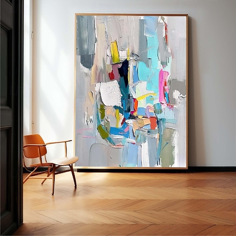 abstrakte Malerei handgemachte moderne bunte Pattle Knife Ölgemälde handgemalte Wandkunst abstrakte Gemälde auf Leinwand Acryl Meer Ölgemälde Wandkunst Ozean Fine Art Ölgemälde für Schlafzimmer Kunst 2025 - $108.99 –P11